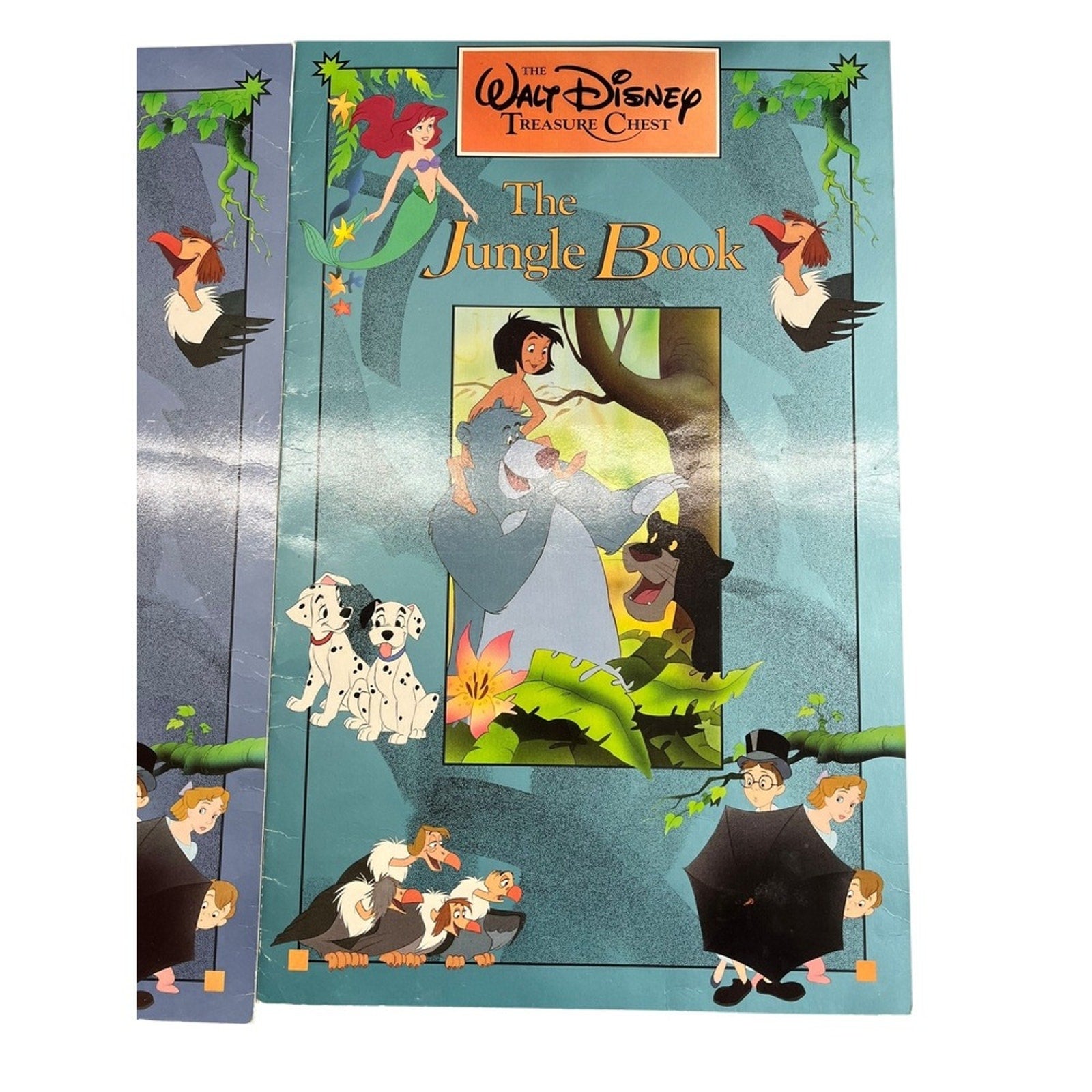 The Walt Disney Treasure Chest Set 5 Large Picture Books Vintage 1991