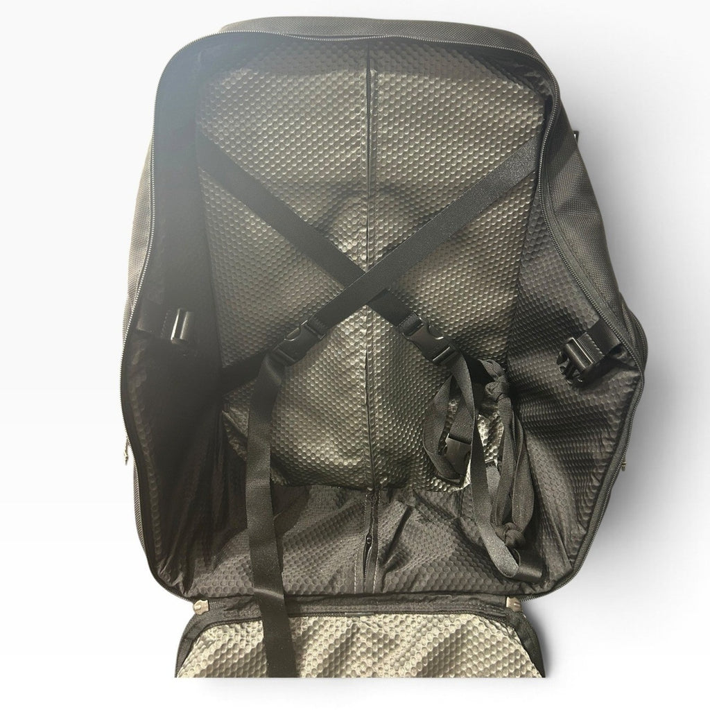 Tumi Alpha Black Ballistic Nylon Wheeled Backpack Laptop Travel Bag 26103D4