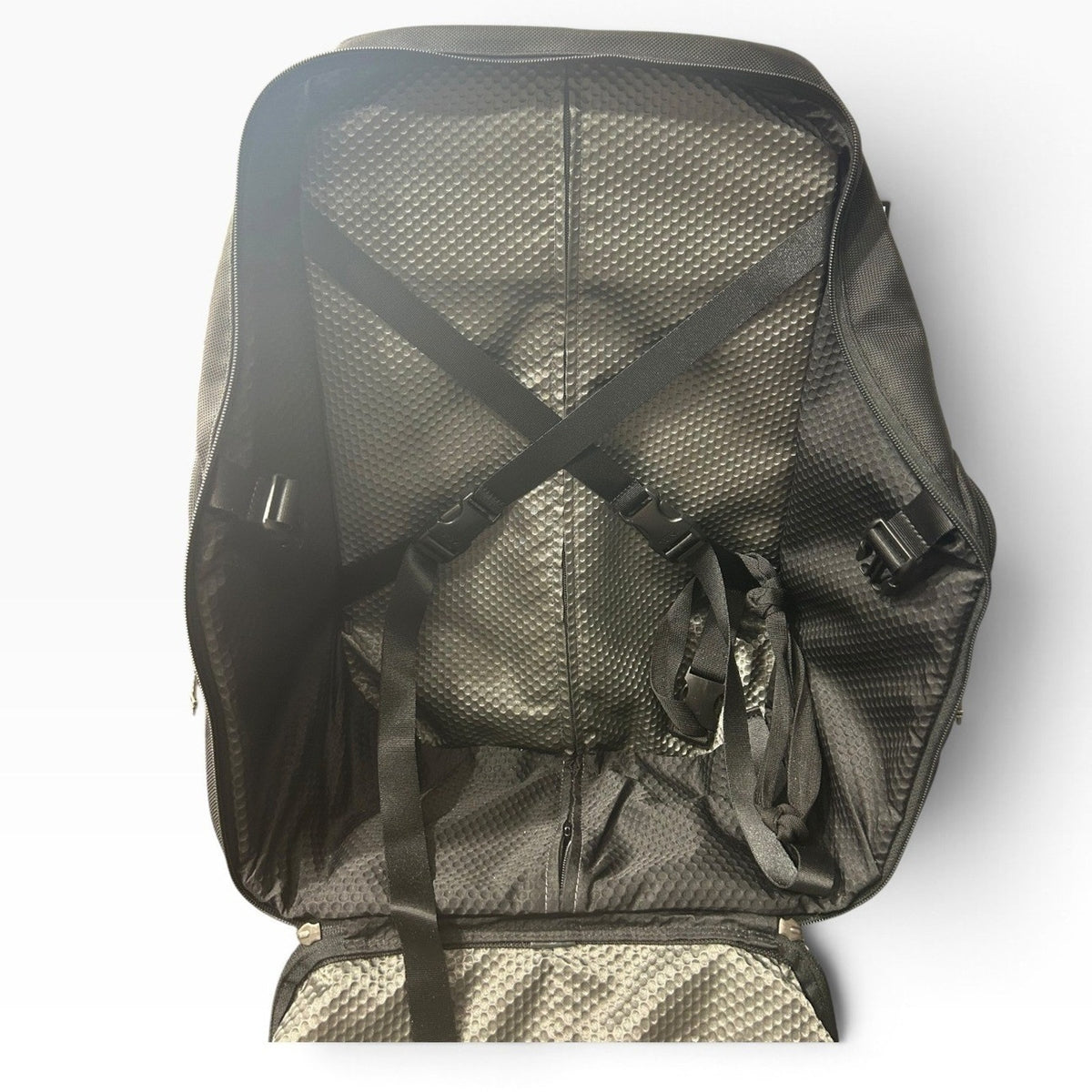 Tumi Alpha Black Ballistic Nylon Wheeled Backpack Laptop Travel Bag 26103D4