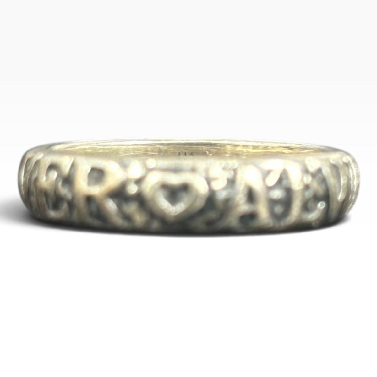 Retired James Avery Silver Forever Always Heart Infinity Band Ring Size 5.5 4.3g