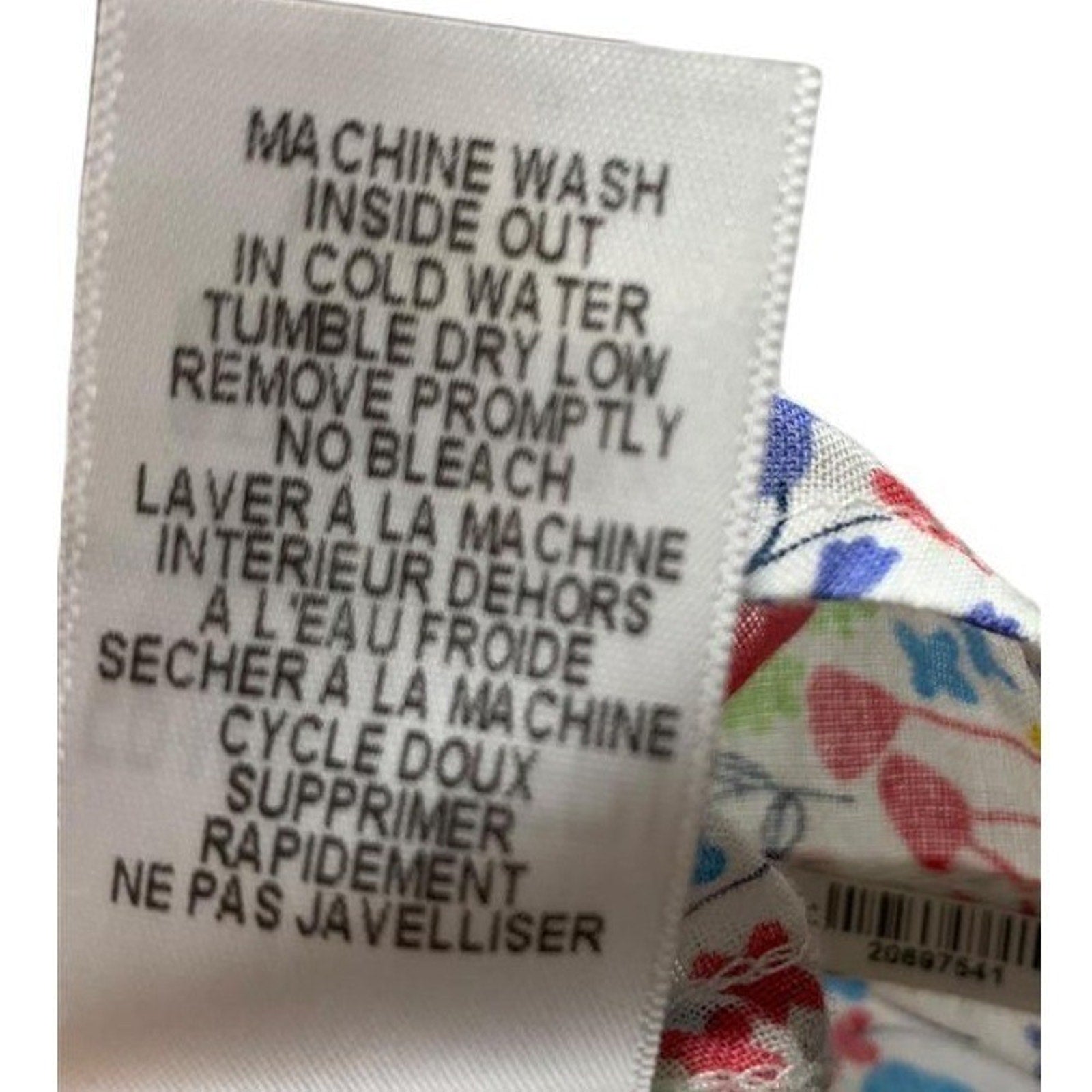 Frank & Eileen Barry Floral Cotton Button Up Shirt Womens Large Multi Color USA