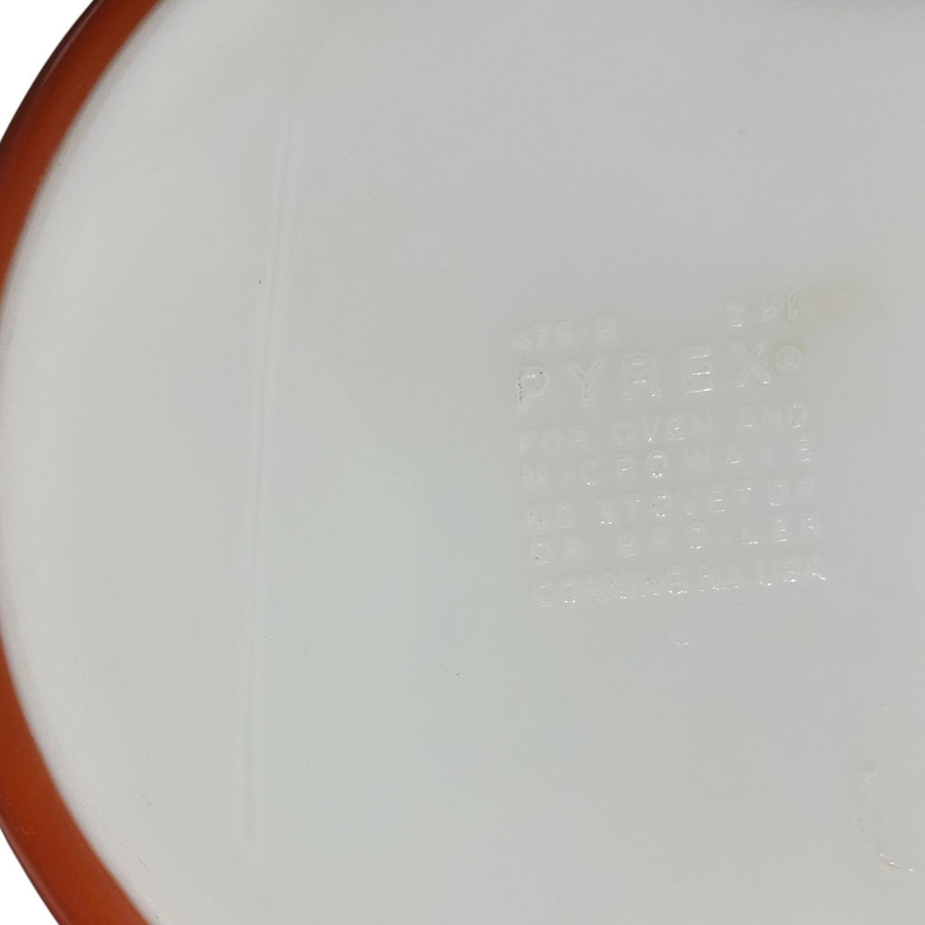 Pyrex Autumn Harvest 471-B 1.5 Pt Casserole Dish No Lid Burnt Orange Wheat USA