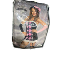 Spirit Sexy Jester Adult Costume Dress Hat Arm Pieces Stockings Medium 6-8