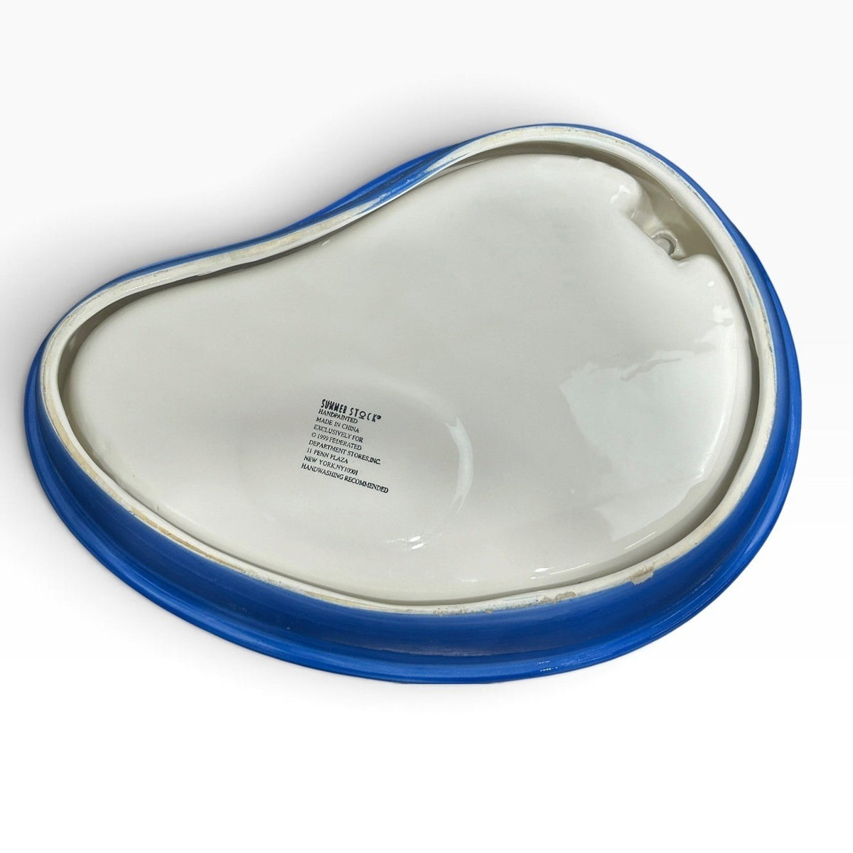 Summer Stock Swimming Pool Chip and Dip Set Ceramic 1998 Hand Painted