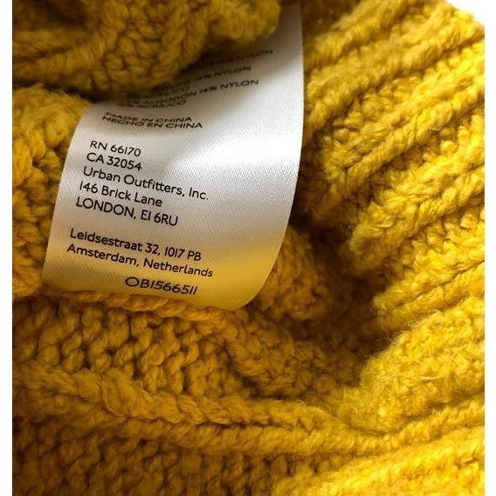 Anthropologie Mustard Yellow Cable Knit Puff Sleeve Button Front Cardigan M