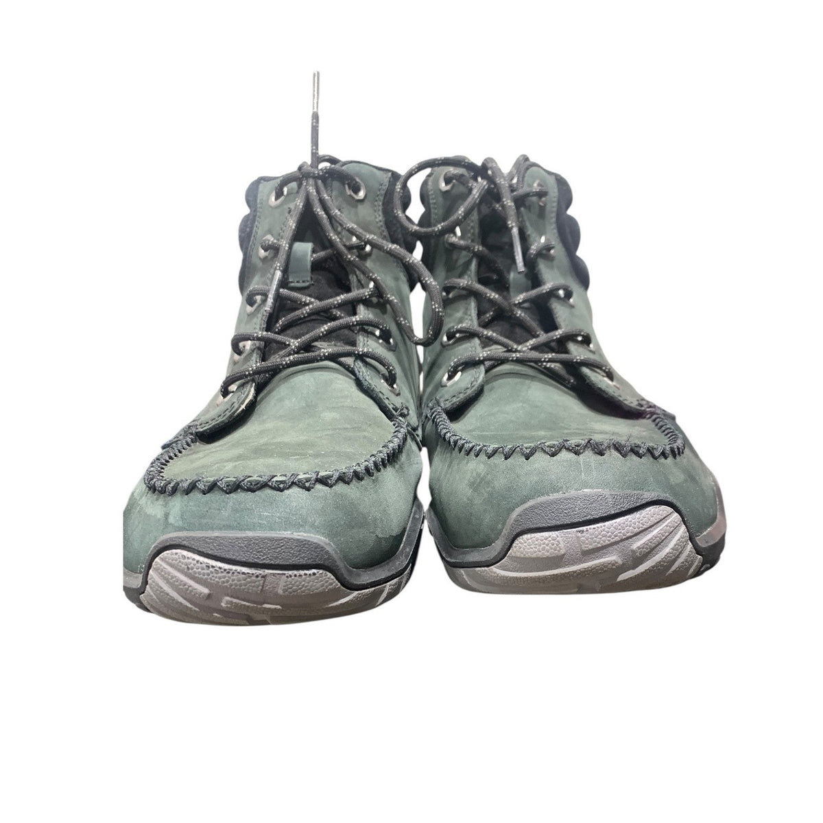 Kuru Quest Forest Green Nubuck Leather Orthopedic Hiking Boots Gorpcore Mens 13