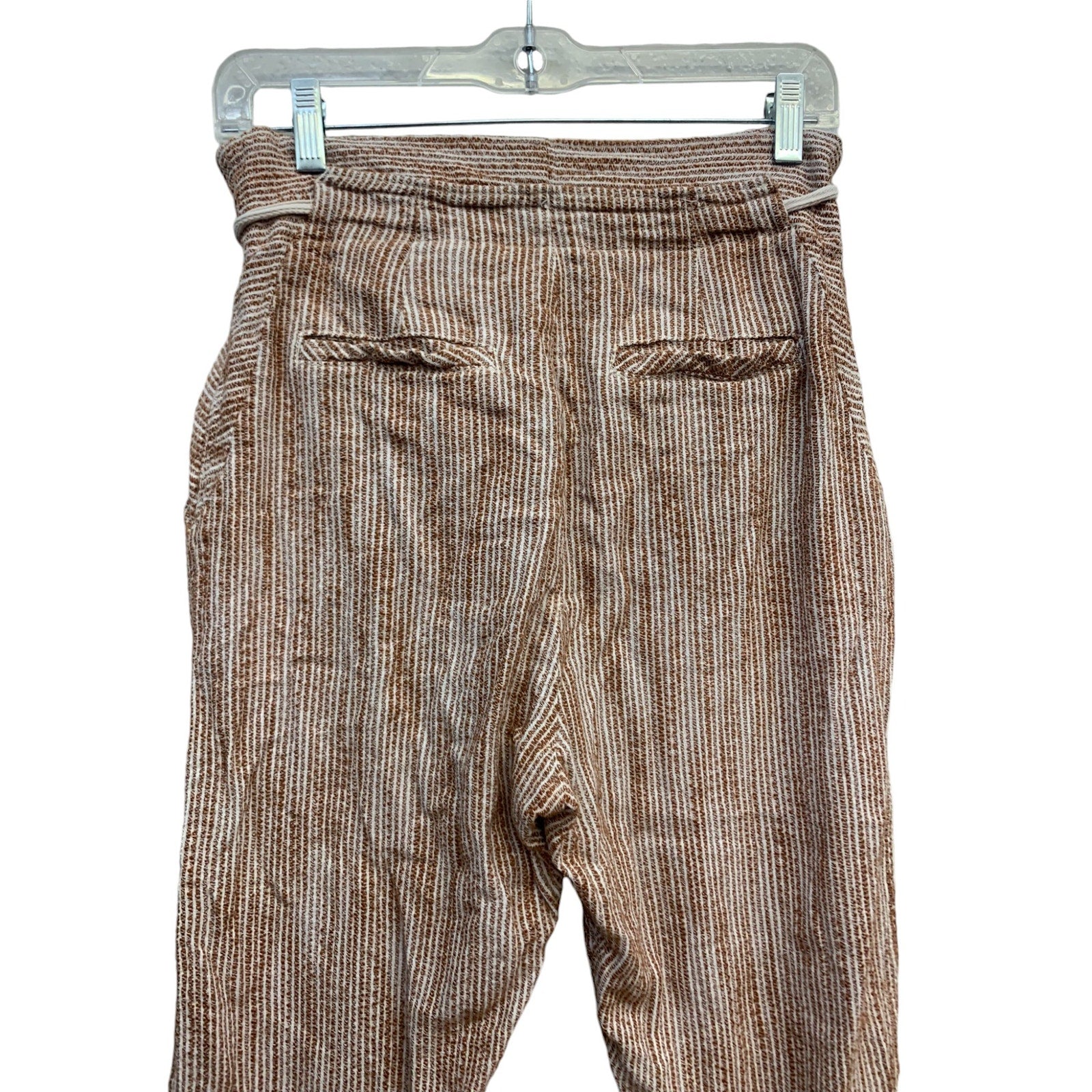 Free People Womens Light at Sunrise Cotton Knit Cropped Pants SZ 4