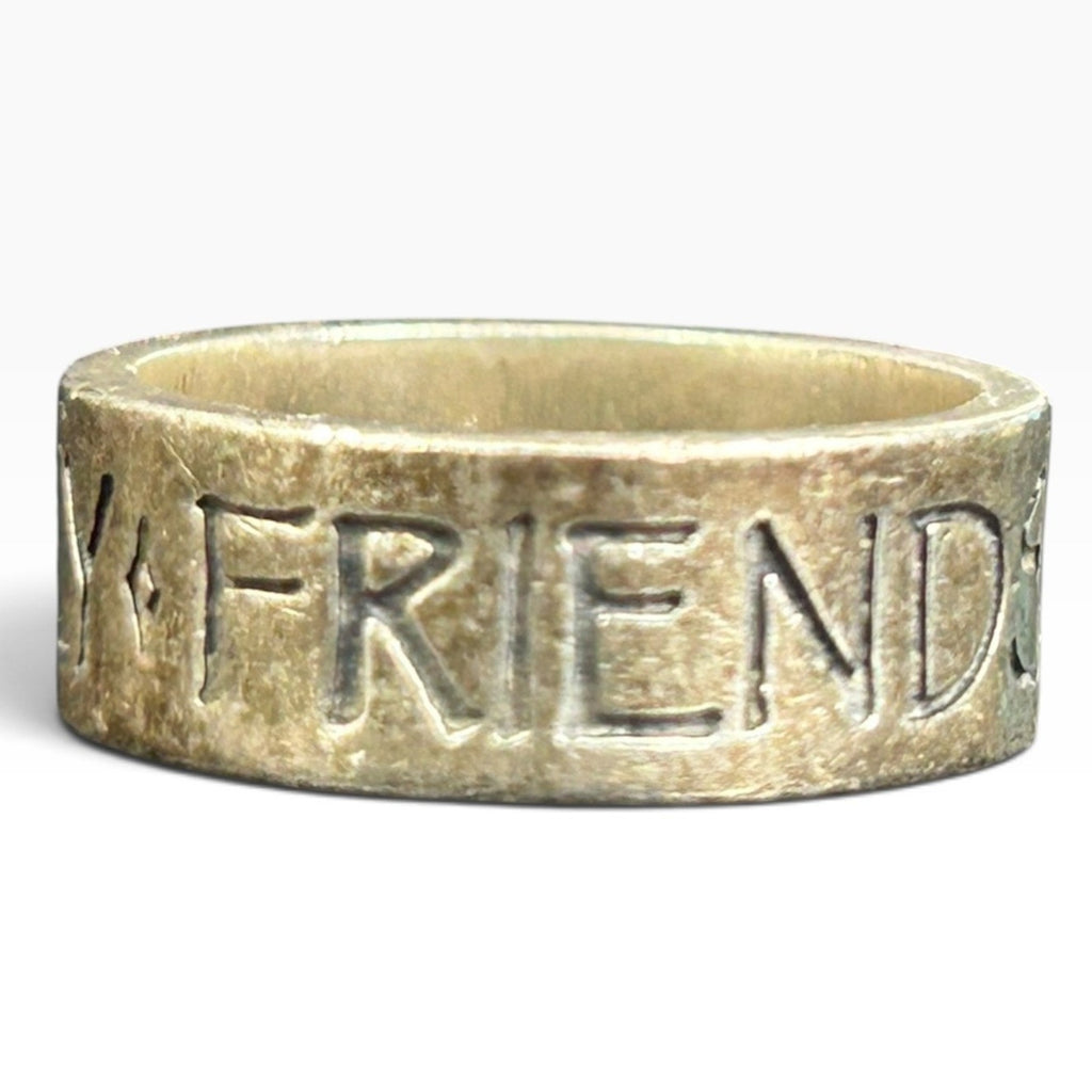 Retired James Avery Friends Family Faith 925 Silver Band Ring Size 6 Weight 6.3g