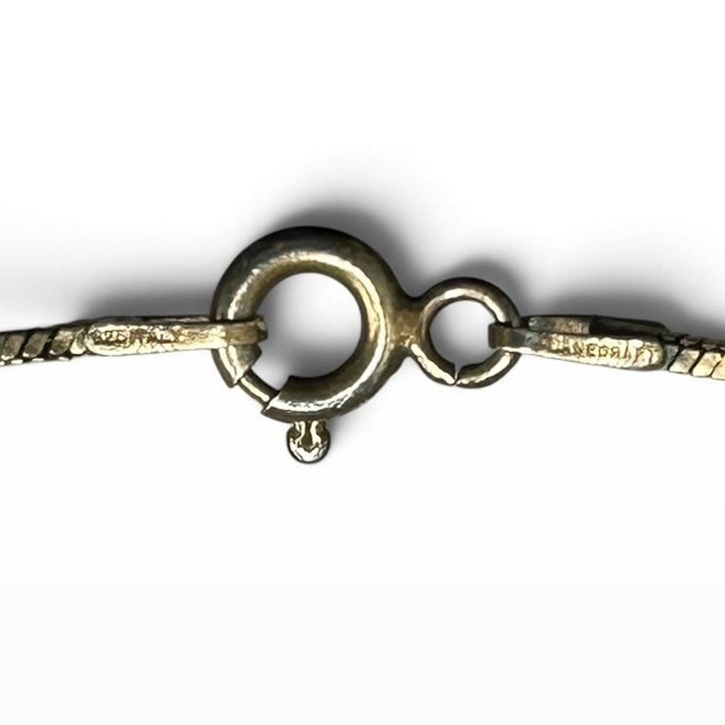 925 Italy Sterling Silver Gold Tone Snake Chain Necklace 20 Inch 4g Minimalist