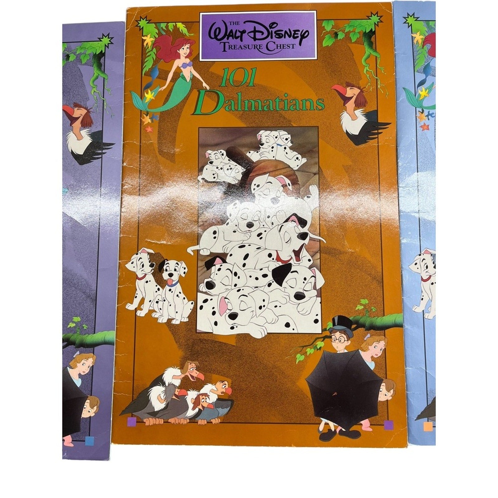 The Walt Disney Treasure Chest Set 5 Large Picture Books Vintage 1991