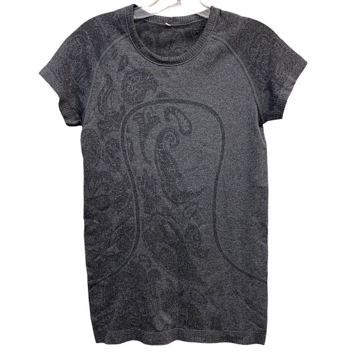 Lululemon Run: Swiftly Tech Short Sleeve *Paisley Heathered Black SZ 8