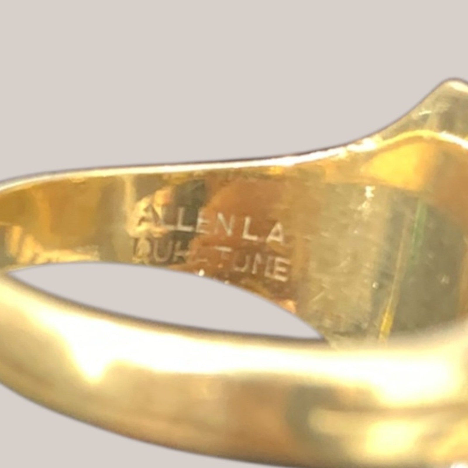 Vintage Visalia Union High School 14K Yellow Gold Class‎ Ring Red Stone Size 6.5