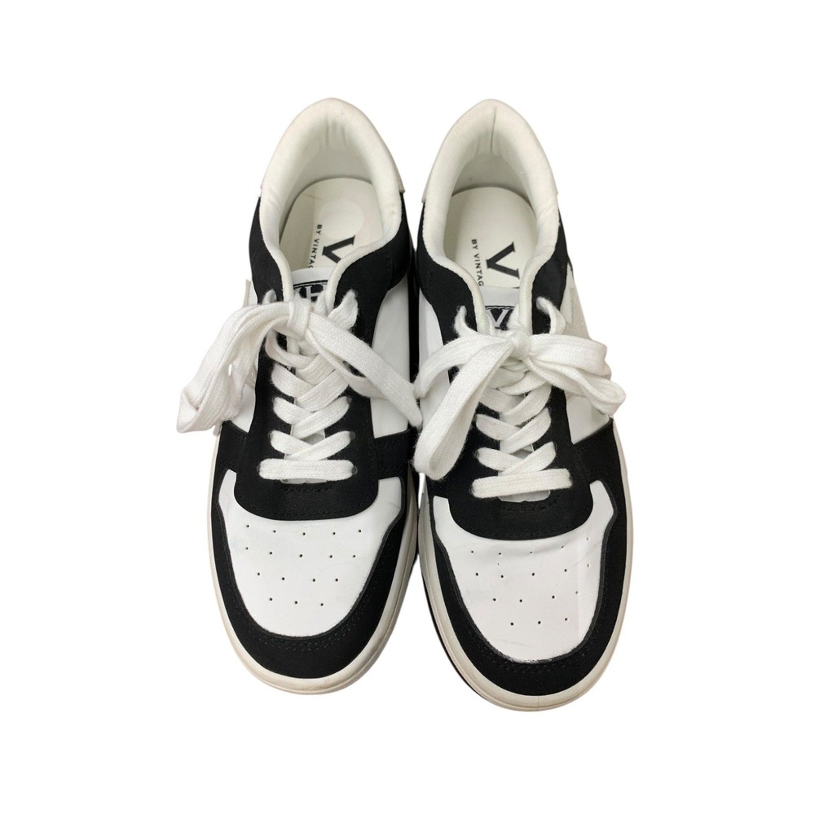 VH by Vintage H.V. Star Sneakers Womens Shoes Black & White SZ 8.5