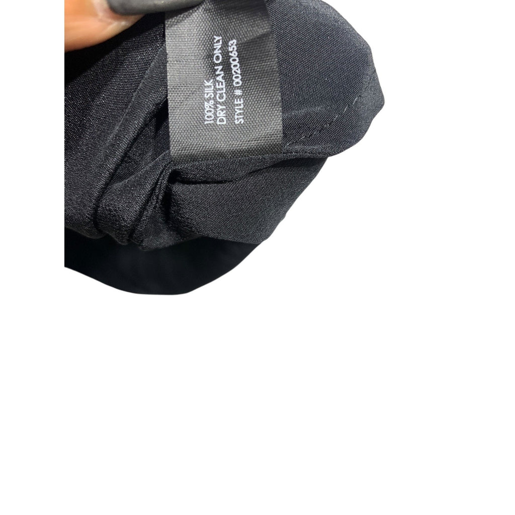 Club Monaco Womens Black 100% Silk Ruffle Front Mock Neck Dress Size 4 00200653