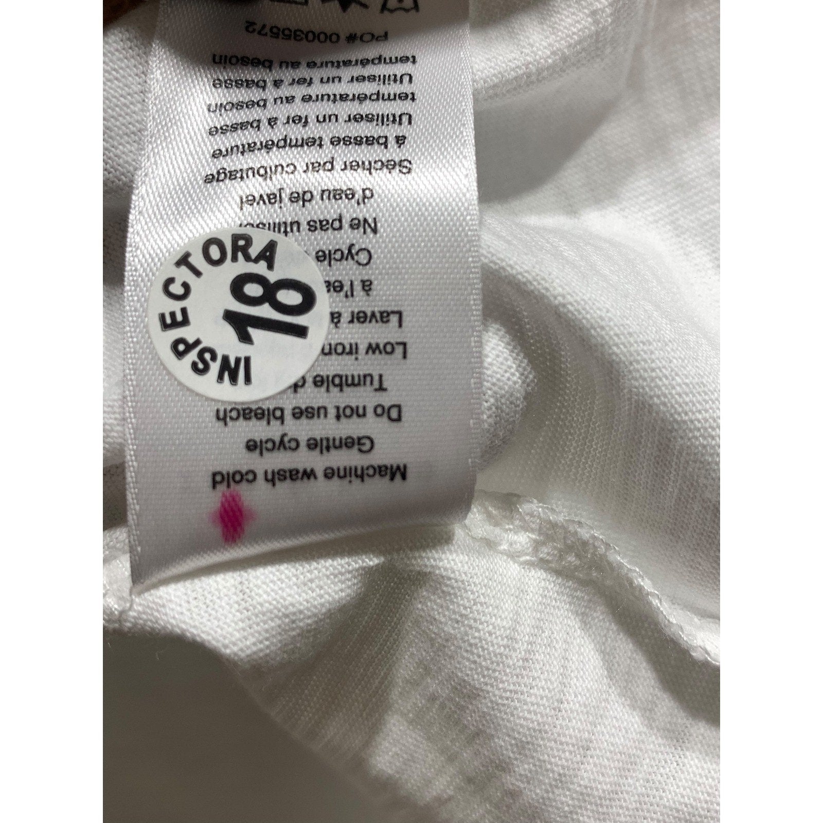Rag & Bone White Pima Cotton V-Neck Short Sleeve Tee Shirt Size Medium Slub Knit