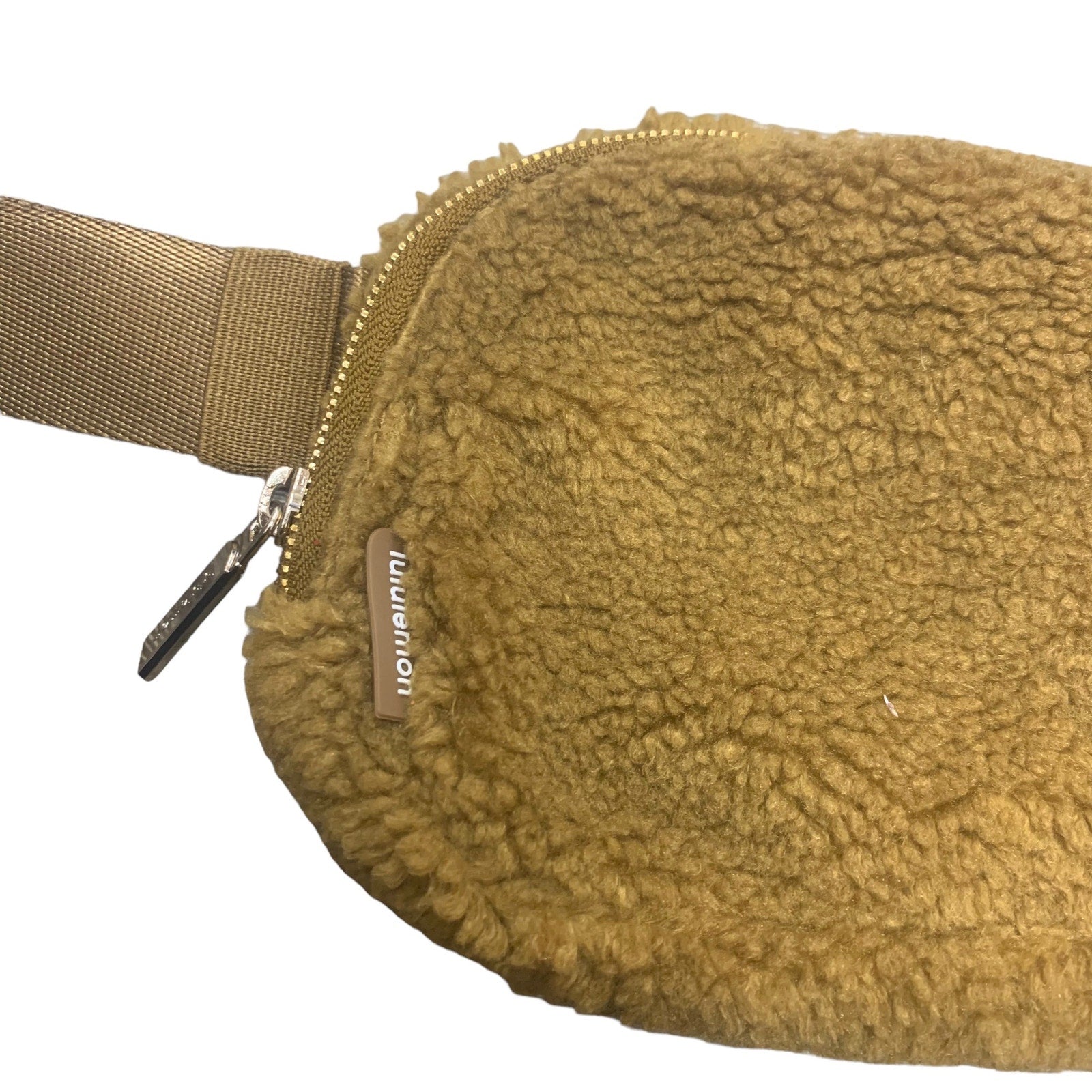 Lululemon Everywhere Belt Bag Fleece Sherpa Burnt Caramel Fanny Pack Purse