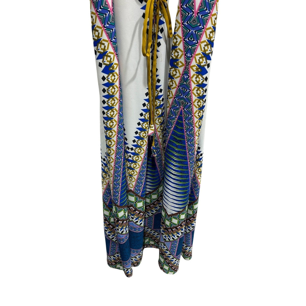 Maeve Anthropologie Tribal Print Sleeveless Maxi Dress Size 6 Boho coastal vacay