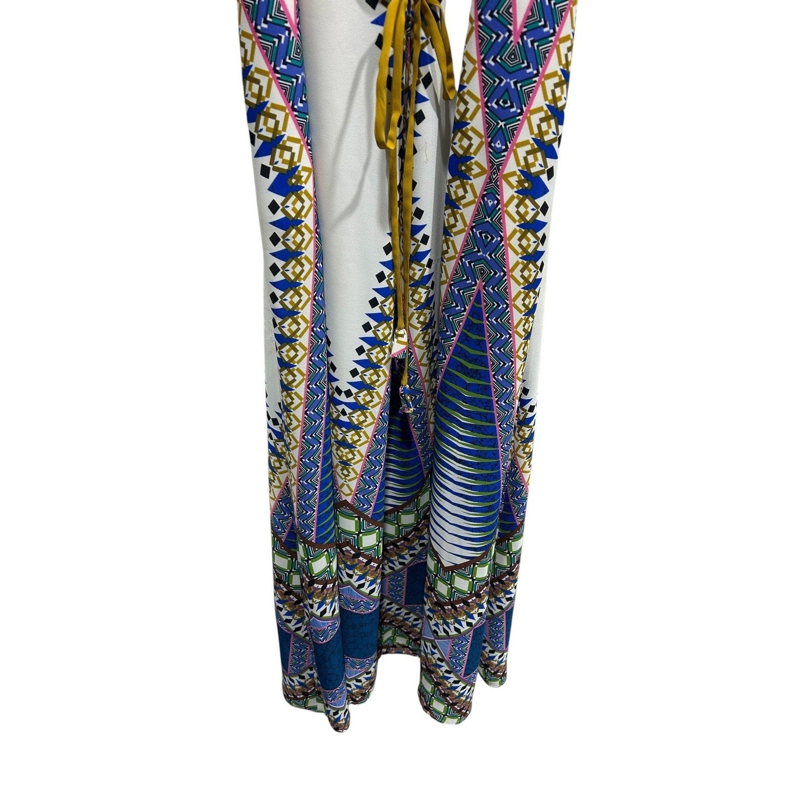Maeve Anthropologie Tribal Print Sleeveless Maxi Dress Size 6 Boho coastal vacay
