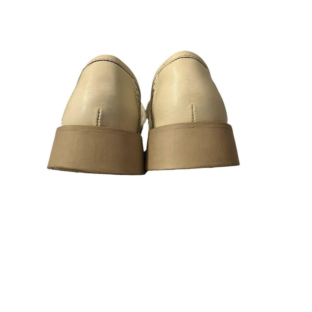 Dolce Vita Ersula Perforated Lug Sole Penny Loafers Ivory Cream Womens 9.5M