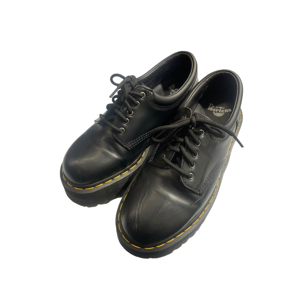 Dr Martens 8053 Quad Platform Black Leather Oxford Shoes Women's US 7 UK 6 EU 39