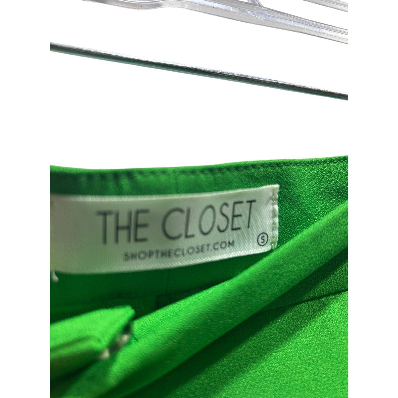 Womens Kelly Green High Waisted Wide Leg Trousers Size S Dress Pants officewear