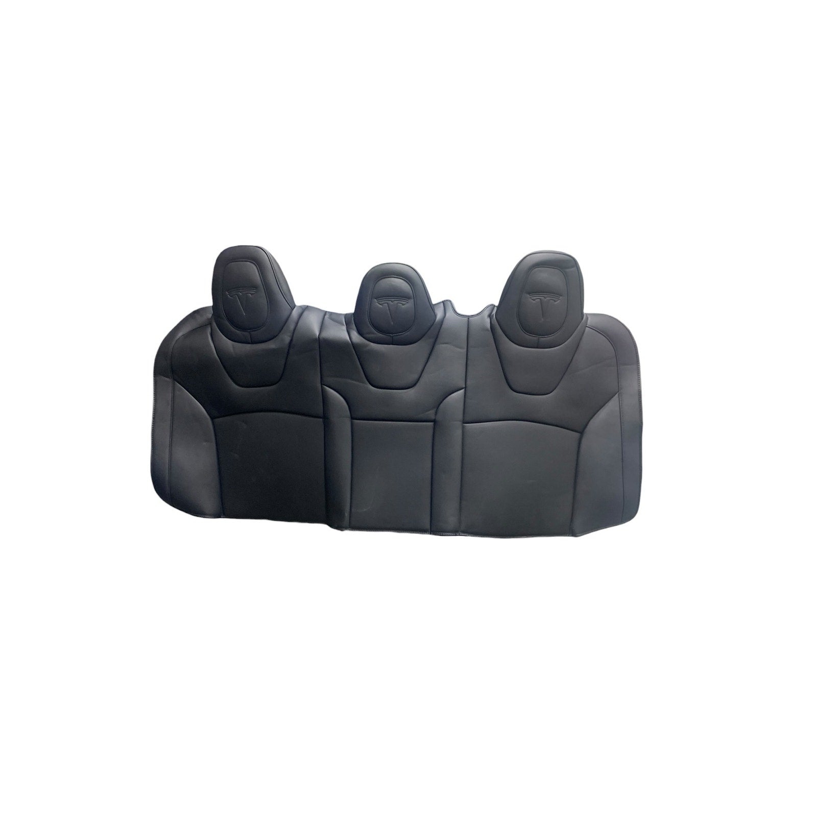 Tesla Model S Black Synthetic Leather Front and Rear Seat Cover Set Embossed