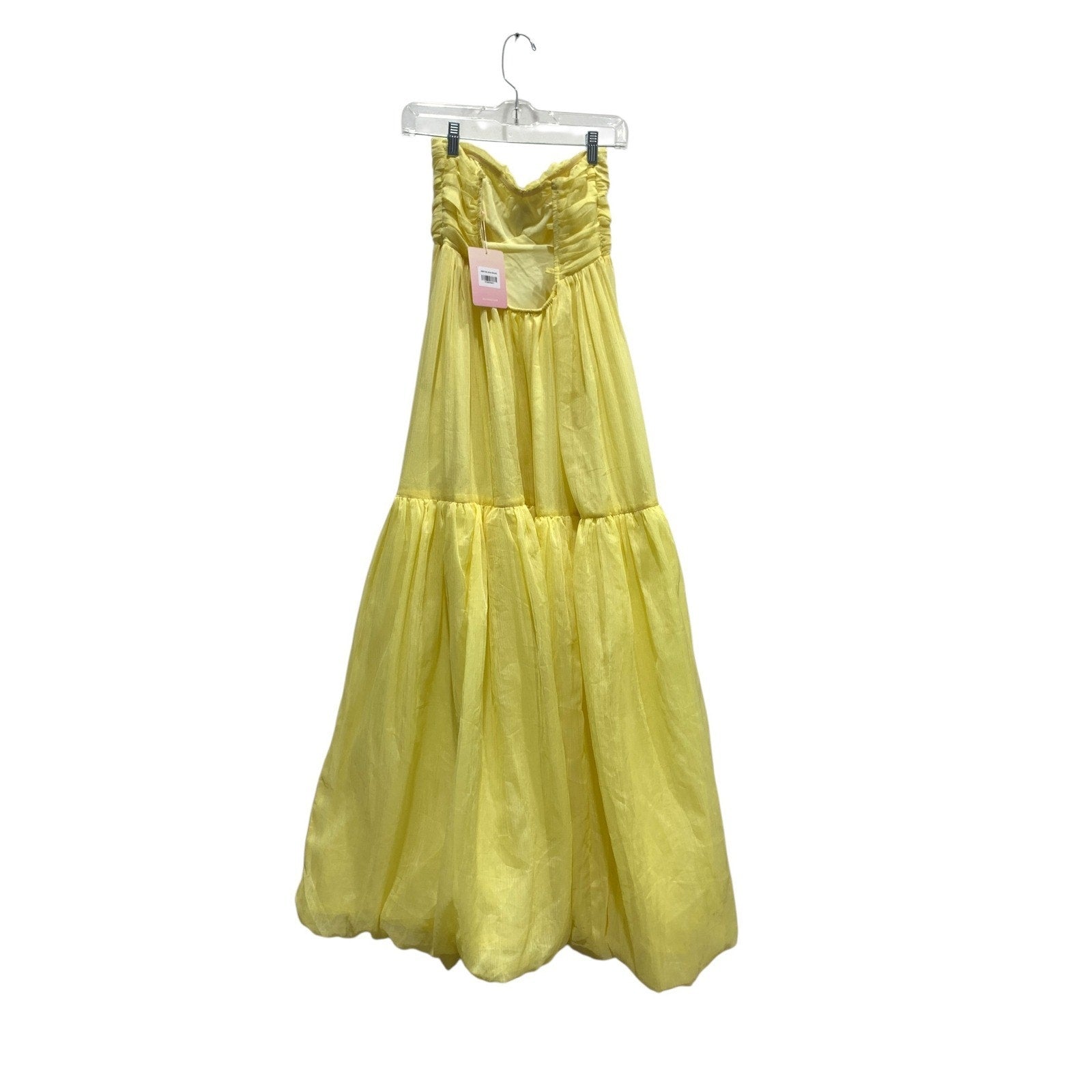 Hello Molly Unforgettable Style Strapless Maxi Dress Yellow US 2 Summer