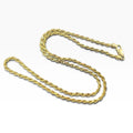 Italian 925 20g Sterling Silver Gold Tone Rope Chain Necklace 22" Fine Luxury