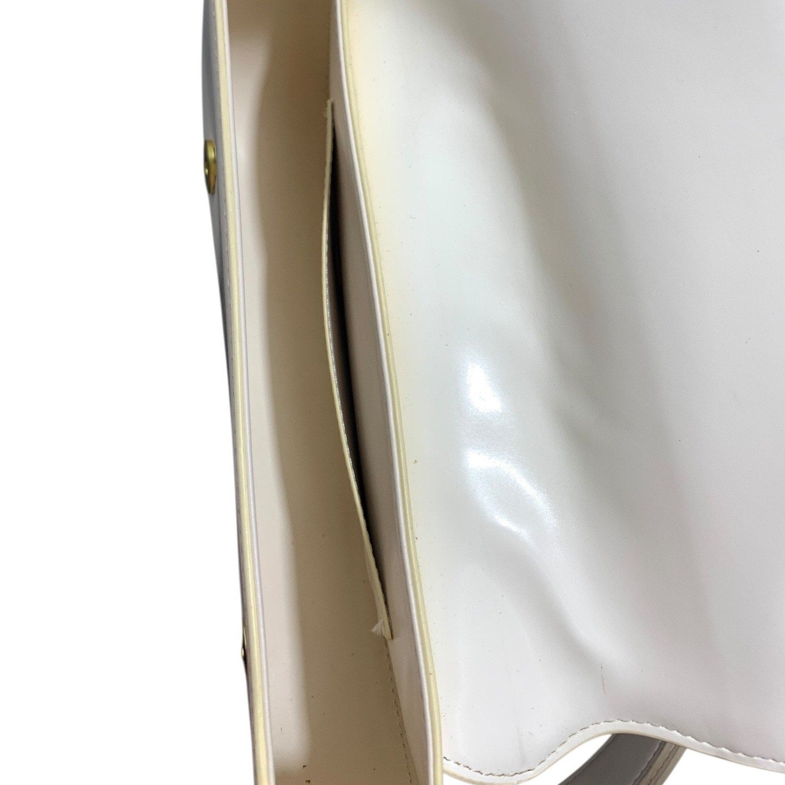 JW PEI Eva Shoulder Bag Ivory Vegan Leather Curved Baguette Gold Hardware ANTHRO