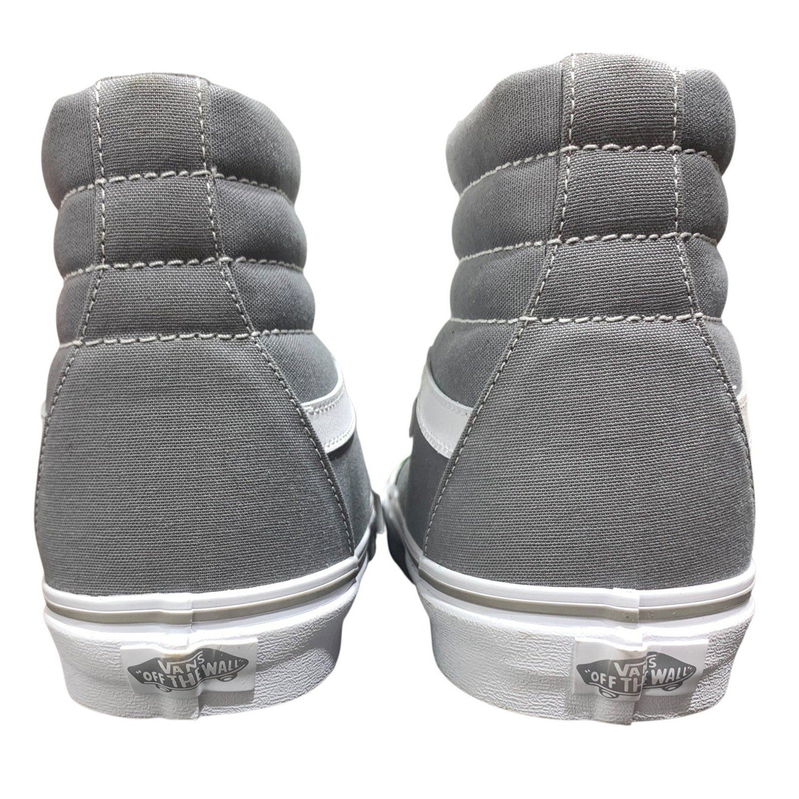 Vans Sk8-Hi High Top Sneakers Frost Grey White Canvas Skate Shoes Mens 12