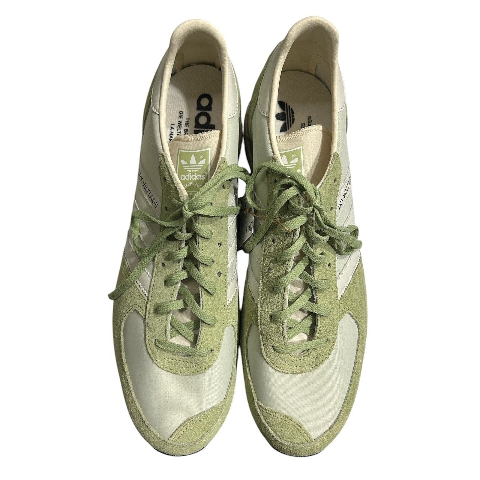 Adidas TRX Vintage Mens Halo Green Cream White Retro Sneakers GX4581 Size 13 NWT