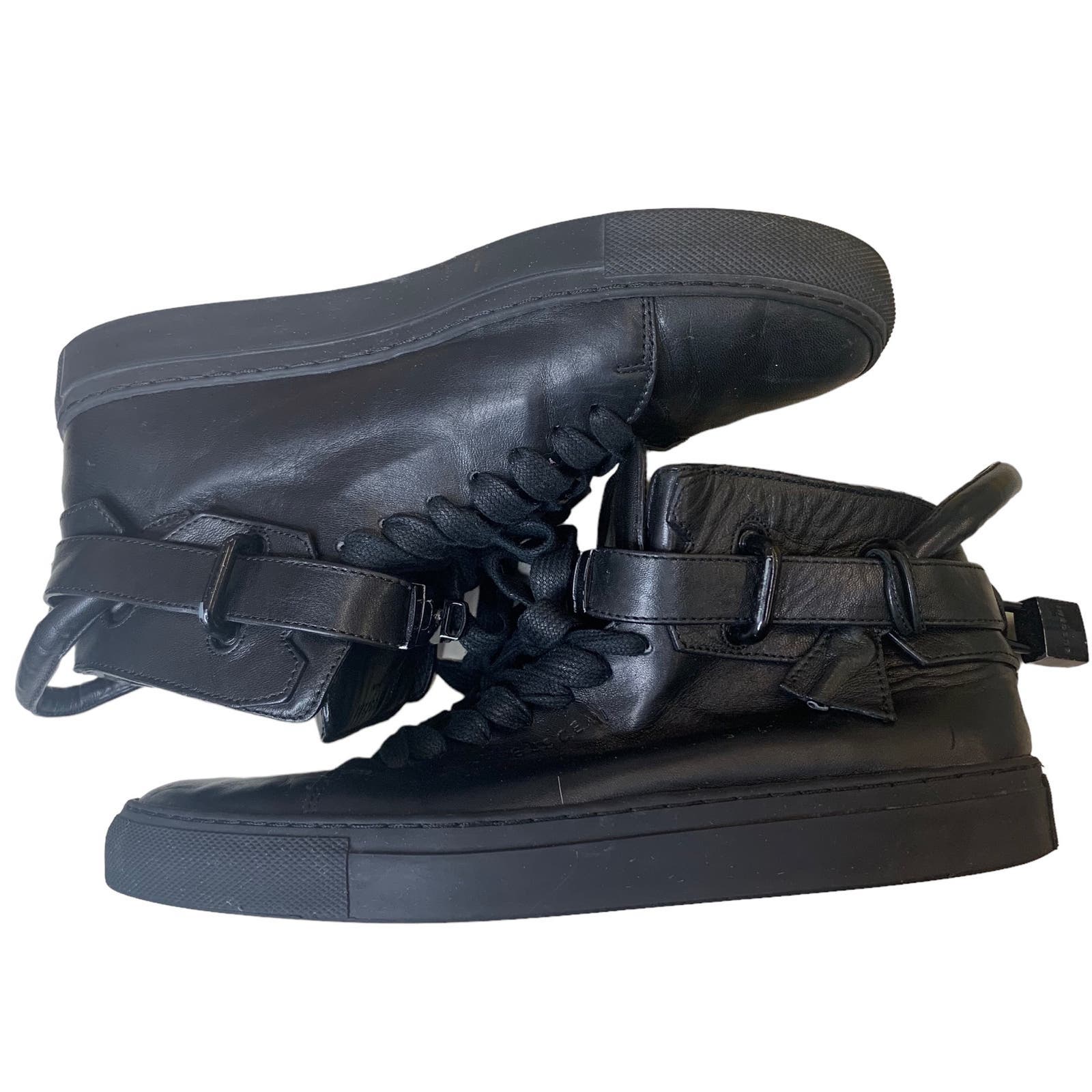BUSCEMI Men's Sneaker Leather in Black SZ 7