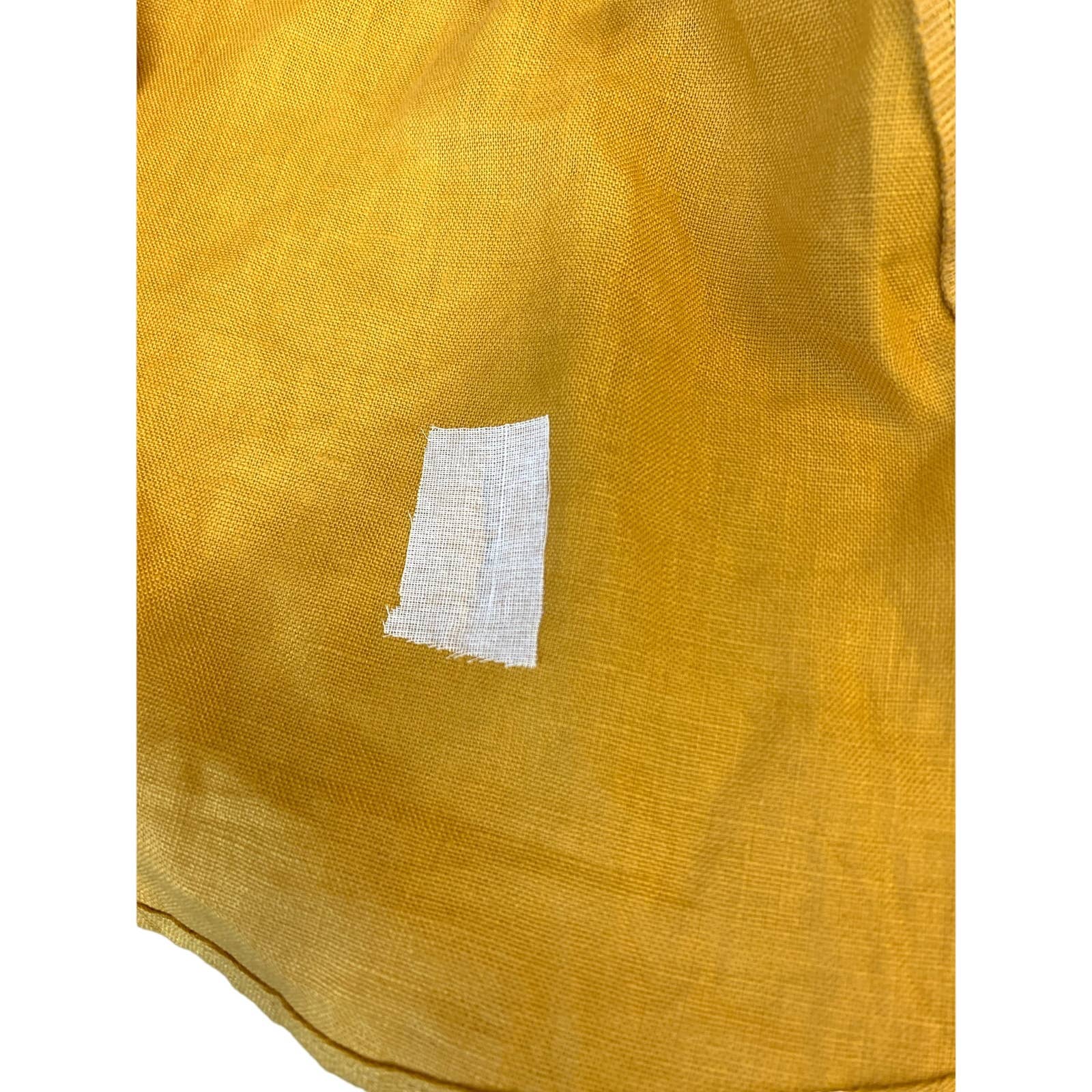 Reformation Hattie Linen Midi Dress, Mustard Yellow SZ 2